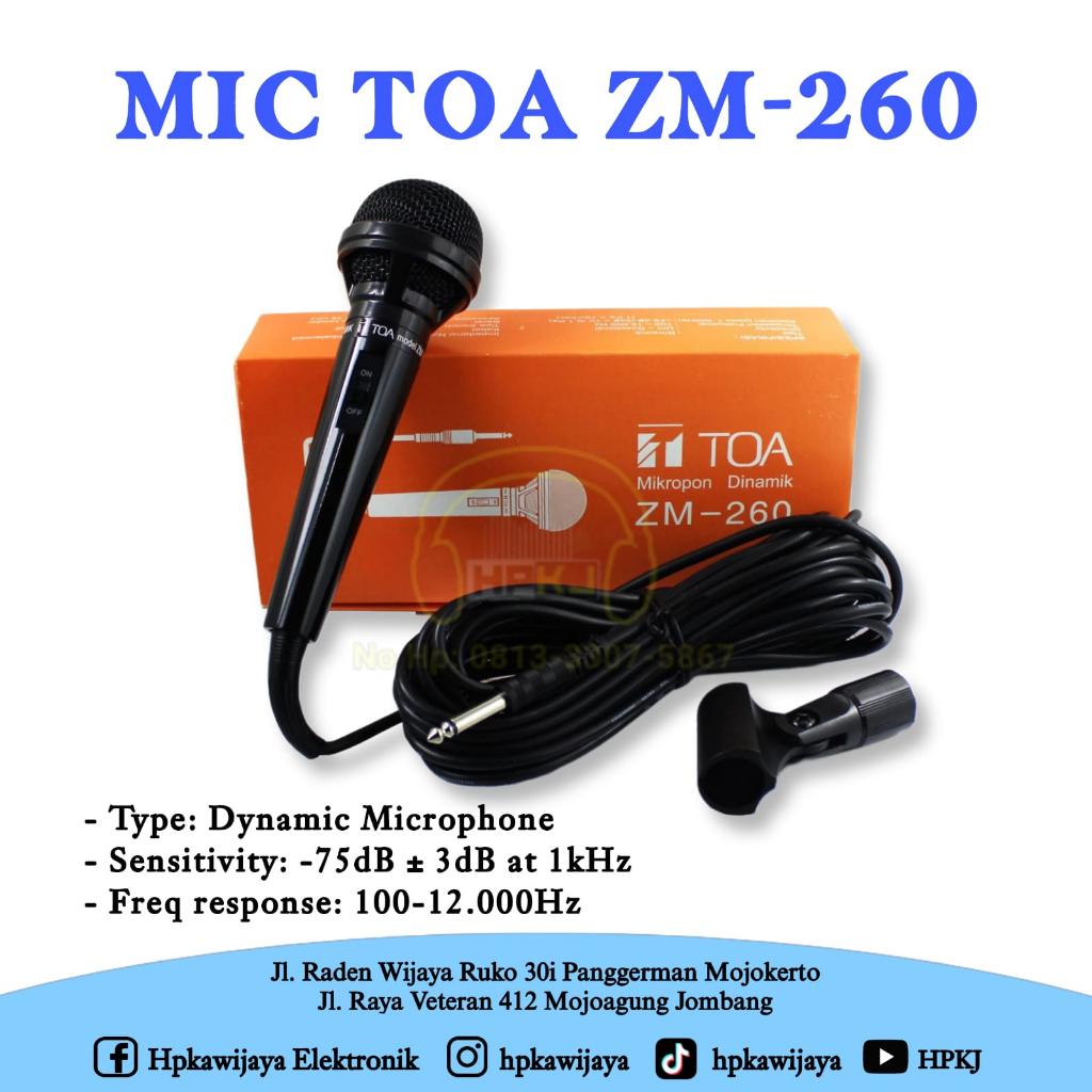 MIC MICROPHONE TOA ZM 260 KABEL mic toa zm260