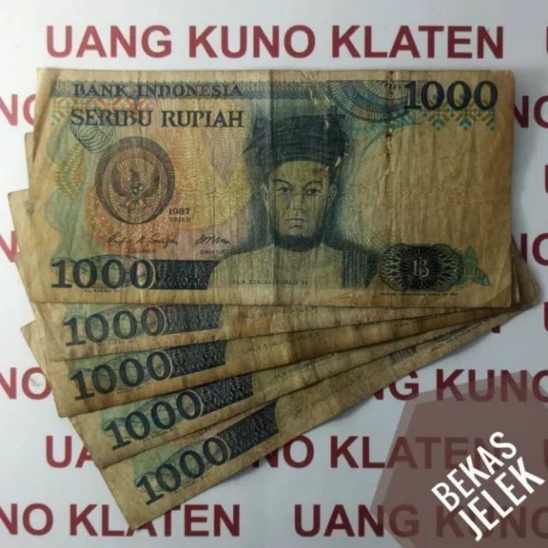 asli Jelek 1000 Rupiah Sisingamangaraja Tahun 1987 1.000 Uang Kertas Kuno Duit Lama Jadul Antik Indonesia Original