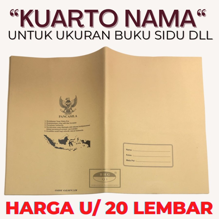 

Sampul Buku Big Boss Coklat Ukuran KUARTO/SIDU isi 20lbr