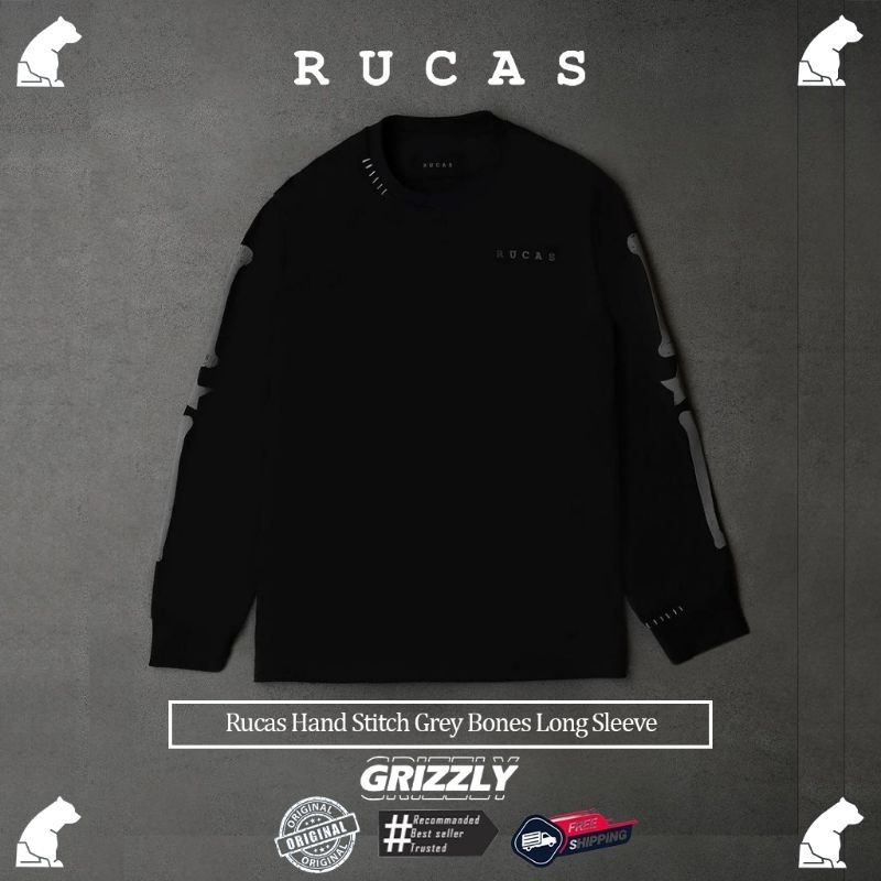 [ORIGINAL] Rucas Longsleeve Season 12 Hand Stitch Grey Bones | Longsleeve Hand Stitch Bones Season 1