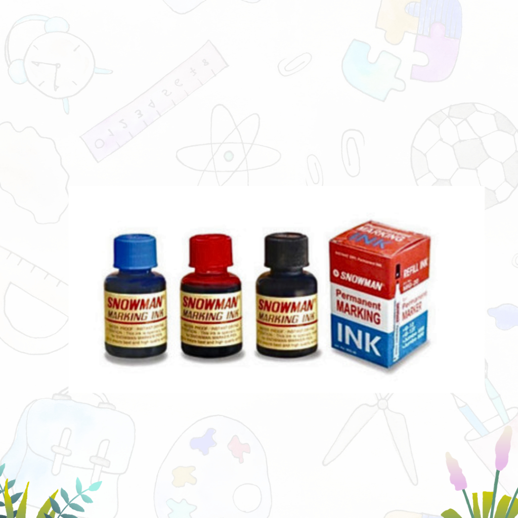 

REFILL INK / ISI ULANG TINTA SPIDOL PERMANENT / WHITEBOARD SNOWMAN ( PCS )
