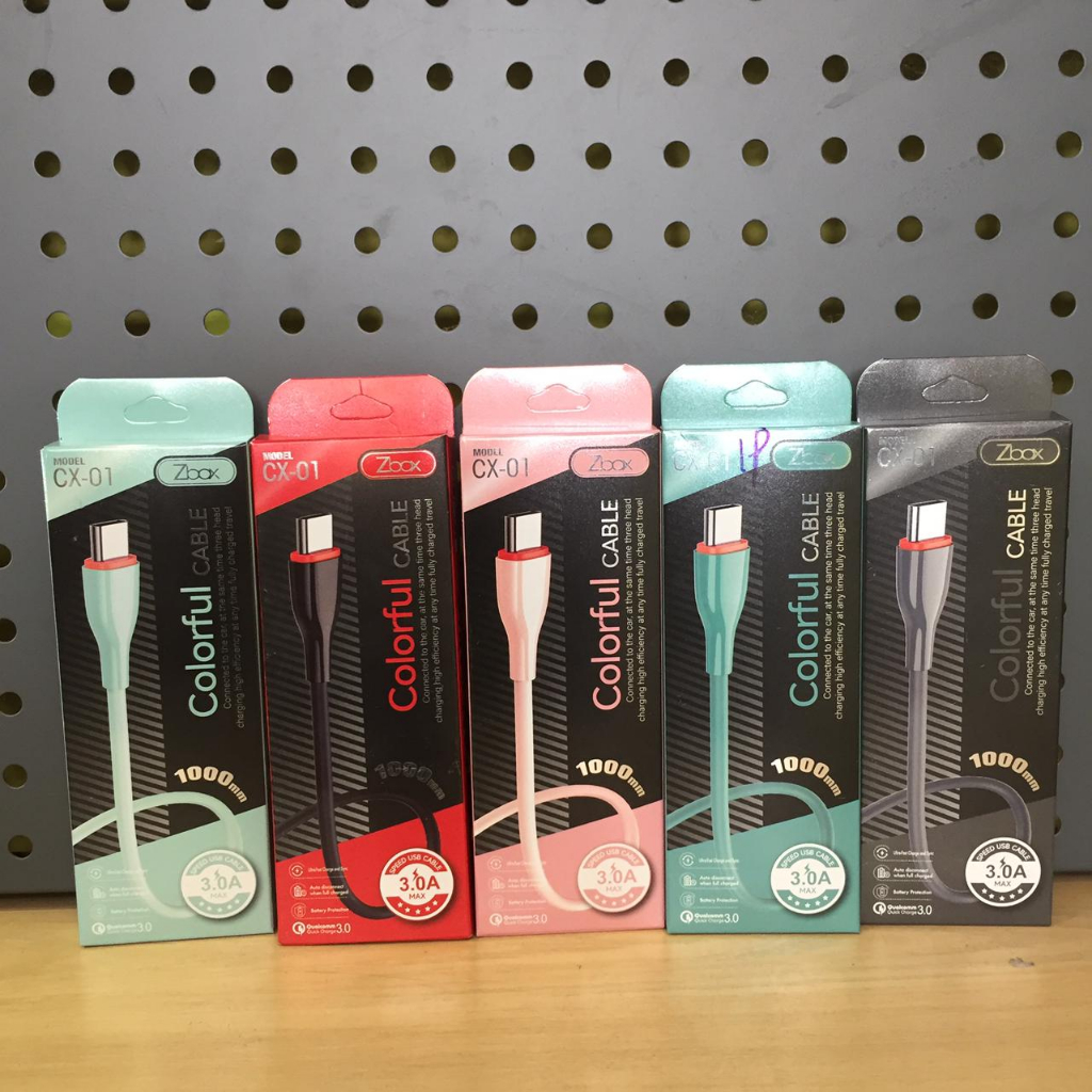 Kabel data kabel charger zbox colorful CX-01for iphone - best quality