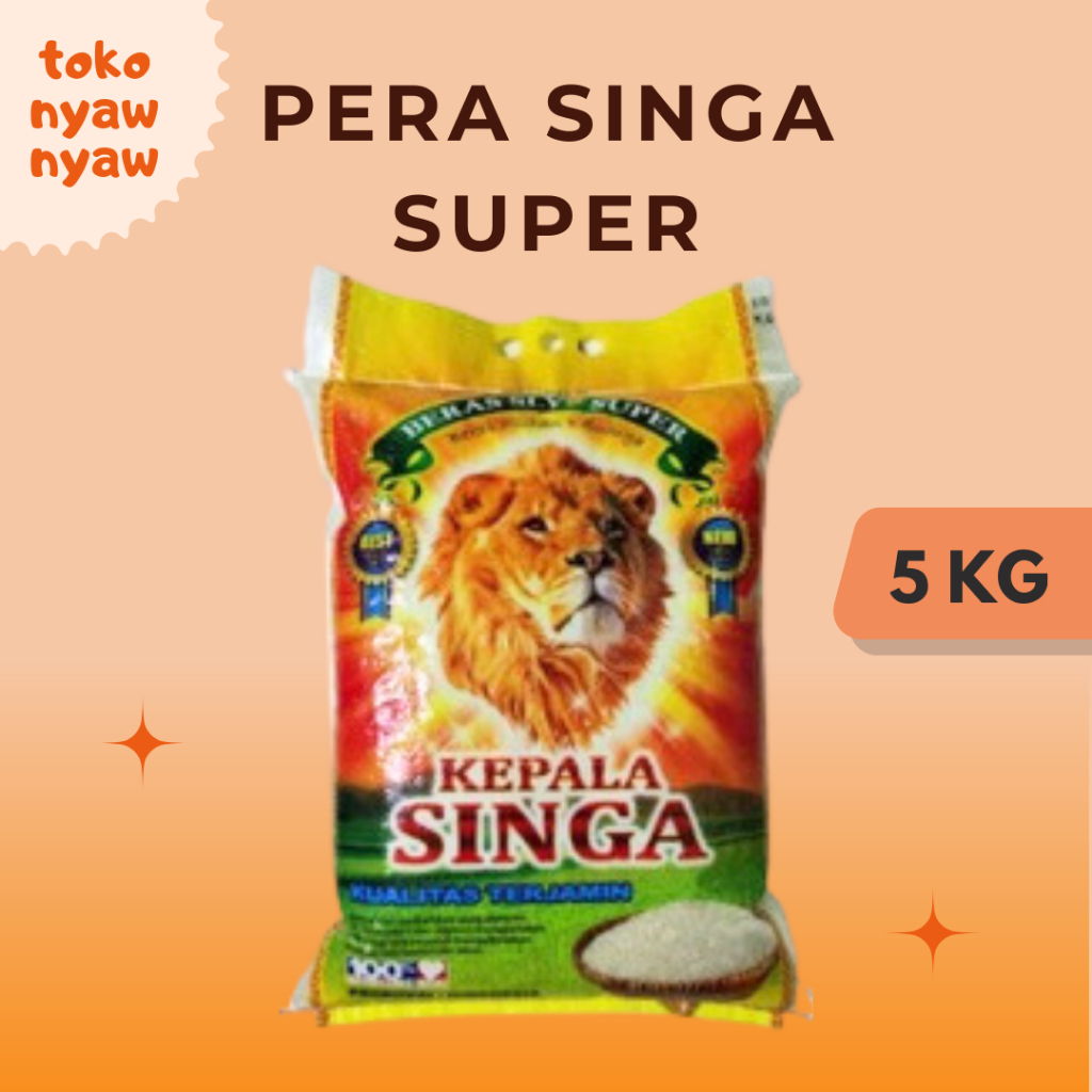 

Beras Pera super cap kepala singa 5kg / Beras Pera IR 42