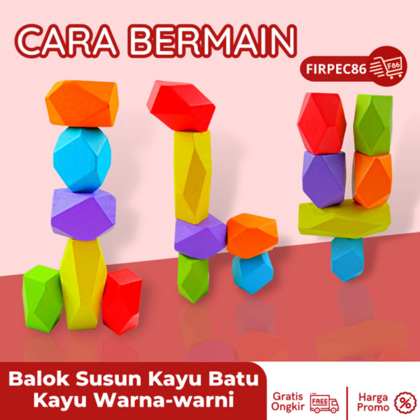 

Promo Mainan Edukasi Balok Susun Kayu Model Batu Puzzle Block Edukatif Diskon