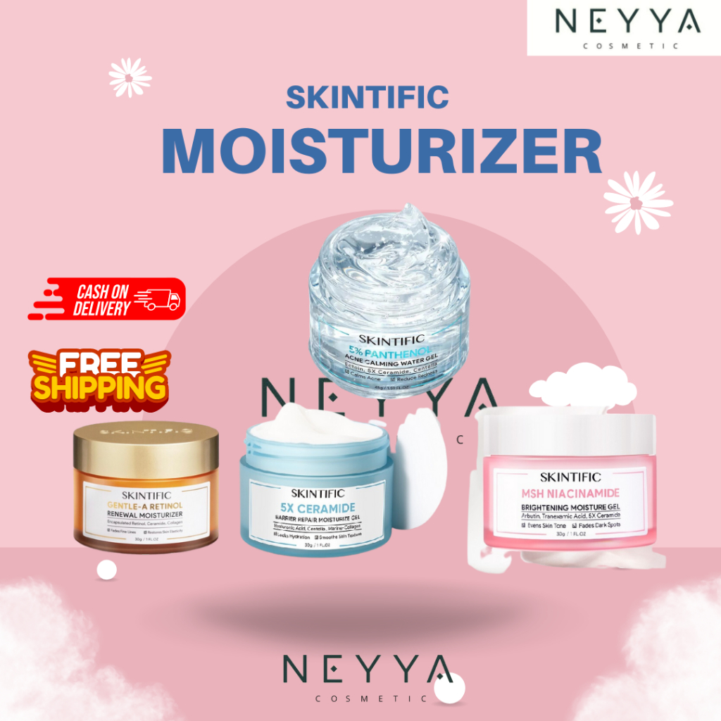 ✿NEYYA✿ - SKINTIFIC MOISTURIZER BARRIER/ PANTHENOL / NIACINAMIDE/ RETINOL/ WHITENING/ PINK/ BLUE/BIR