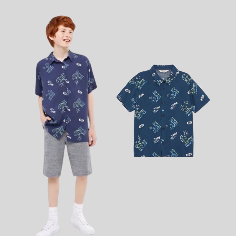 ABH399 Kemeja Anak Laki Laki LC Waik*ki