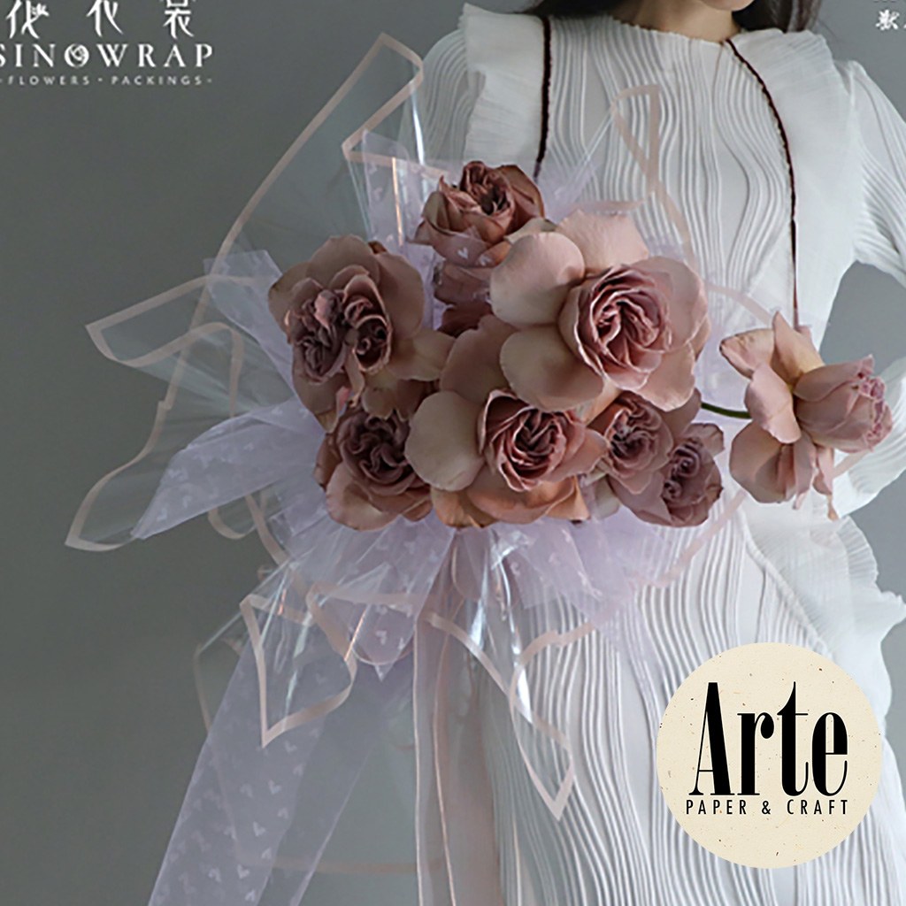 

RB 1 Roll Mesh Hati Heart Pixel Kertas Tisue Kain Buket Korea Pembungkus Bunga Flower Wrapping Paper