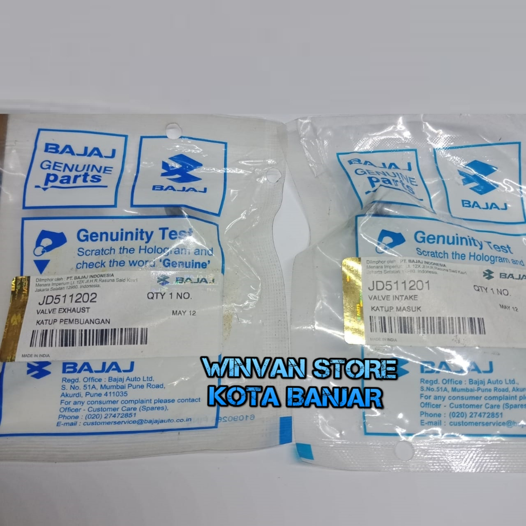 KLEP BAJAJ PULSAR 135 ROUSER 135 PAYUNG KLEP BAJAJ PULSAR 135 ROUSER 135 VALVE SET BAJAJ PULSAR 135