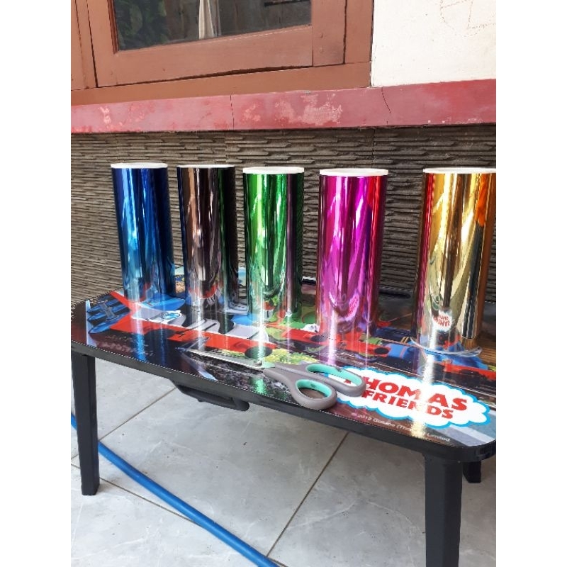 KACA FILM MOBIL PELANGI KACA FILM DEGRADASI WARNA METERAN