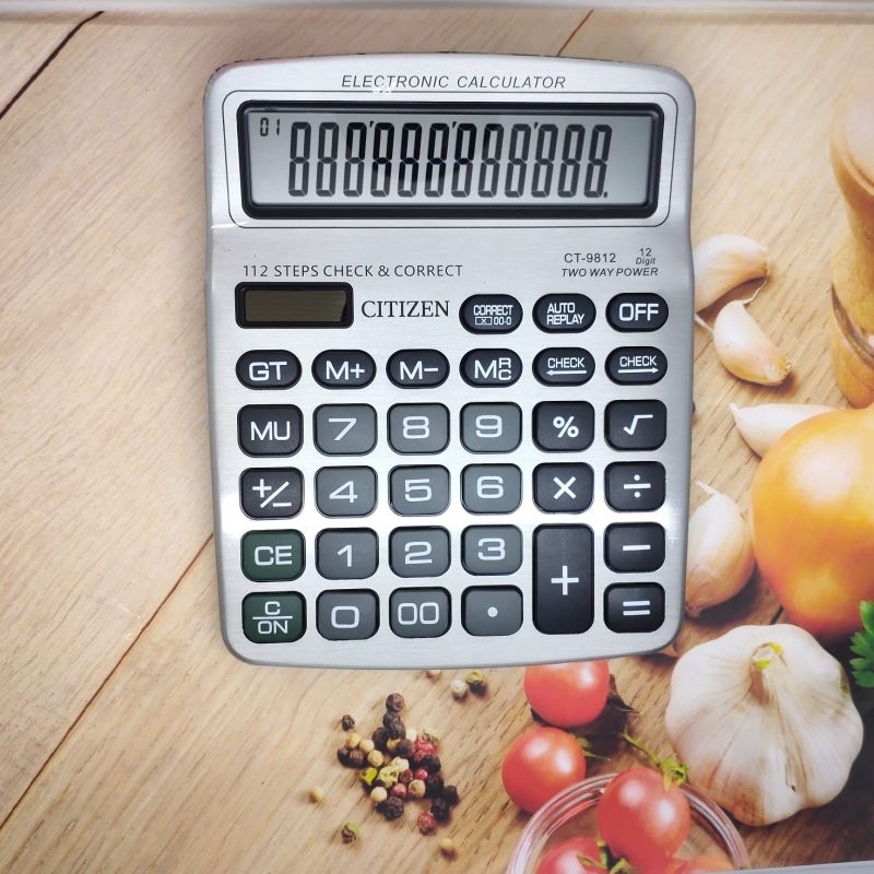 

Kalkulator Citizen Ct -9812 12Digit Check Ulang Layar Besar Tombol Halus