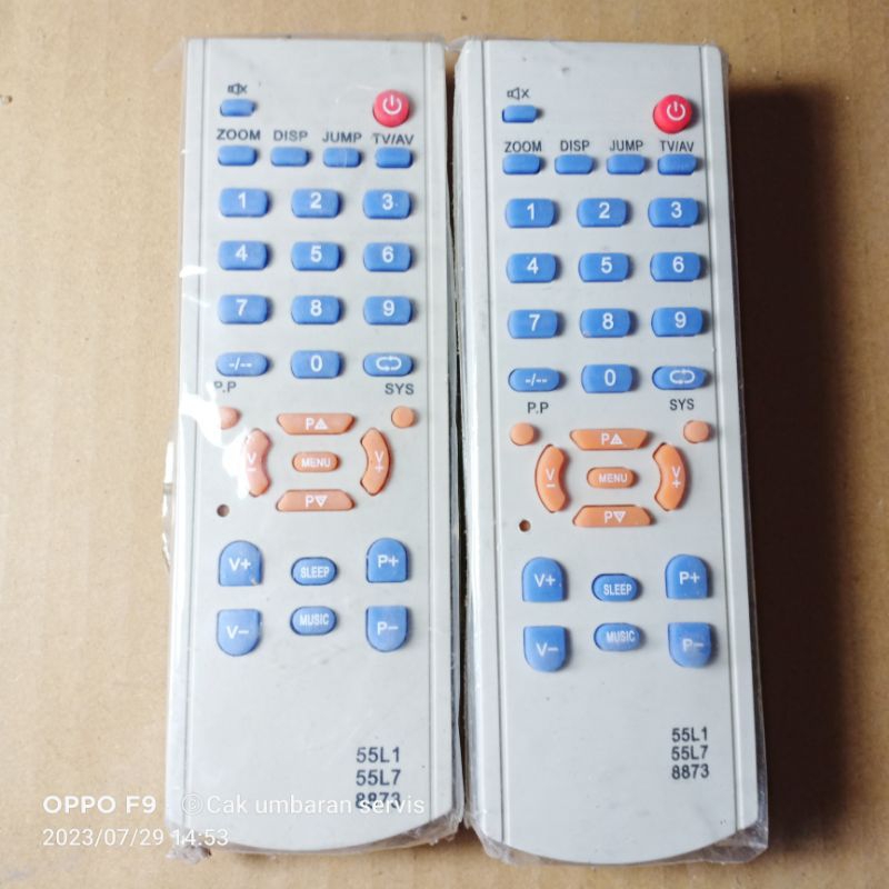 Remot TV 55l1 mesin tv universal cina w.com/wansonic micom 8873 8893 8895