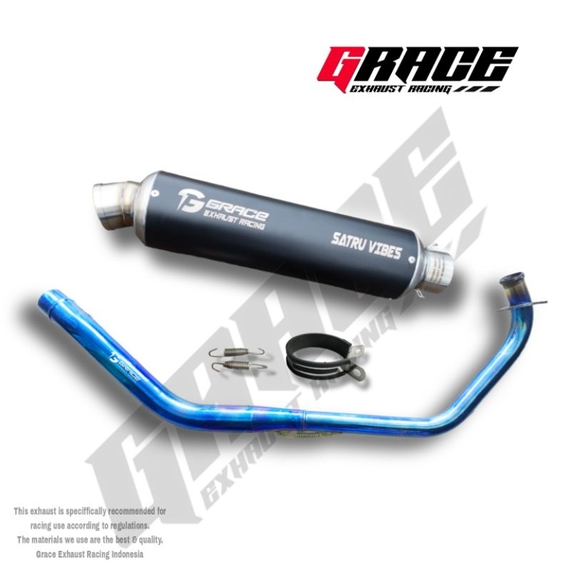 knalpot fullsystem model ngaceng original grace type rk1 , r15v2 , r15v3/r15v4