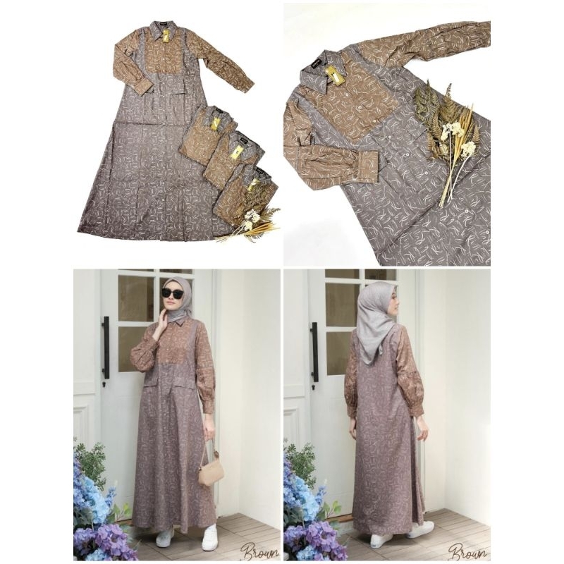 Ready New CHANDARI dress || gamis korina || dress casual || Korina blouse tunik