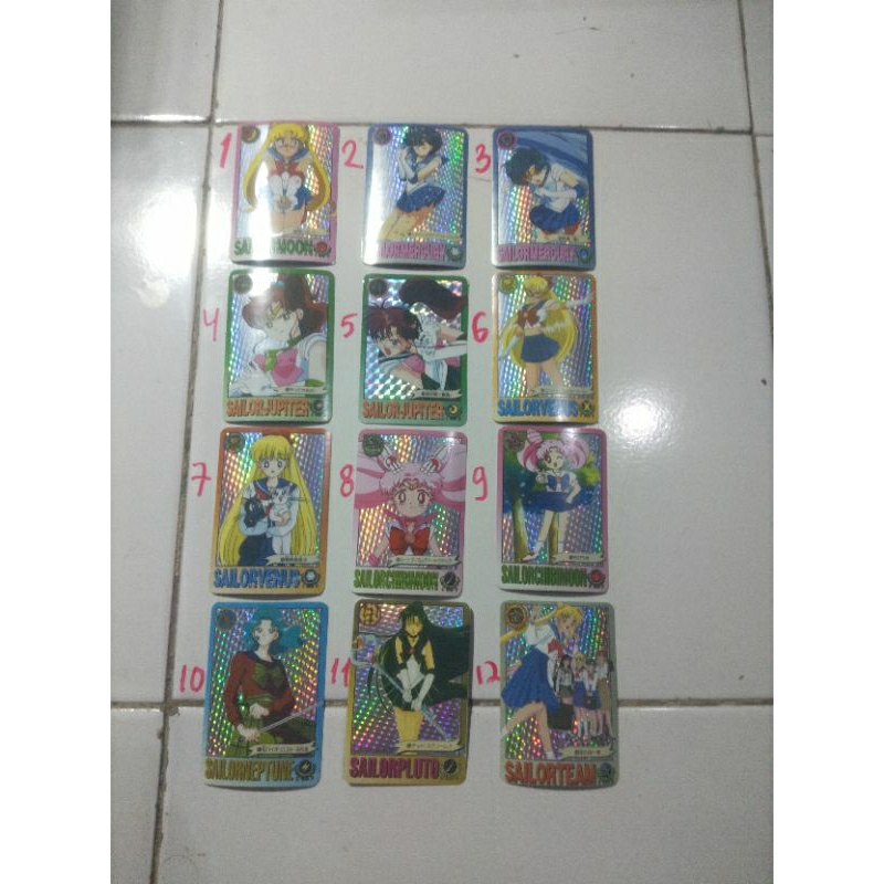 

kartu stiker sailormoon hologram