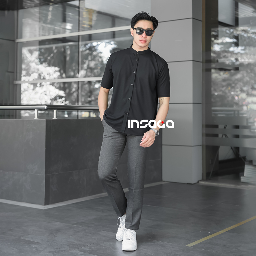 INSAGA Celana Bahan Kantor Pria Premium model slimfit celana panjang dasar formal