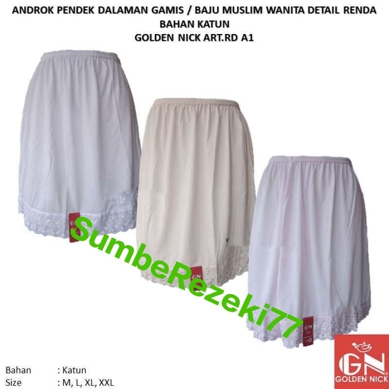 ROK DALAM WANITA/ANDROK DALAM GOLDEN NICK//ROK DALAM PENDEK GOLDEN NICK