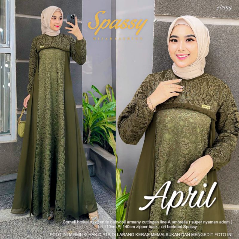 APRIL MAXY | PAKAIAN WANITA DRESS GAMIS | BY SPASSY