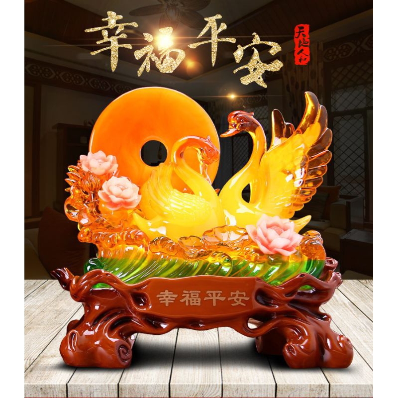 PAJANGAN Angsa Pajangan Angsa Kristal Pajangan Mewah Pajangan Fengshui Pajangan Elegan Mewah