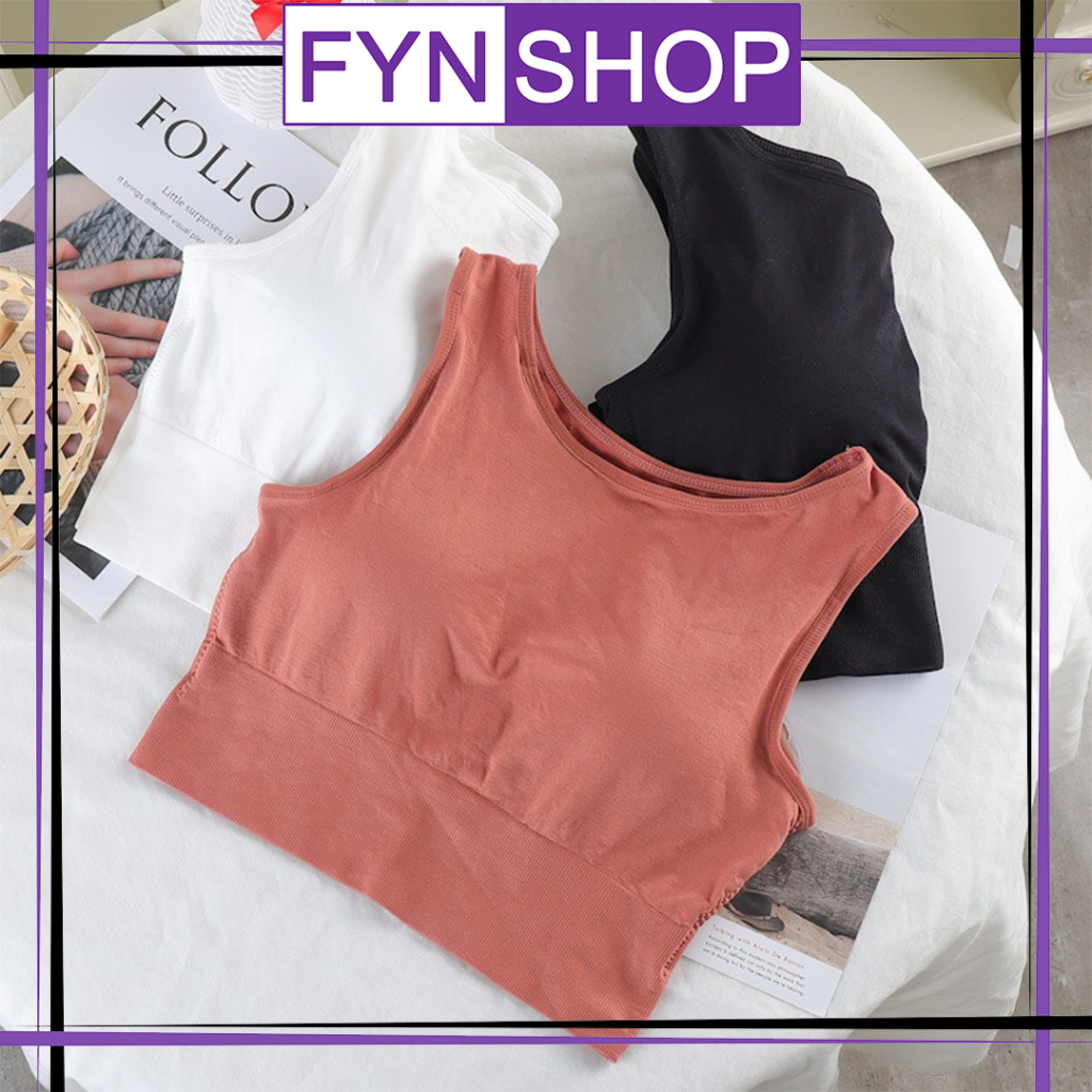 Fynshop ♛ UW48 Tanktop Bra Crop Top Bra Yoga Fashion Korea