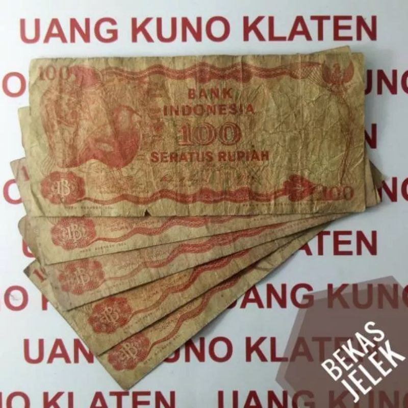 Jelek 100 Rupiah Asli Burung Merpati Toba Tahun 1984 Rp Dara Goura Uang Kertas Kuno Duit Lama Indonesia Original