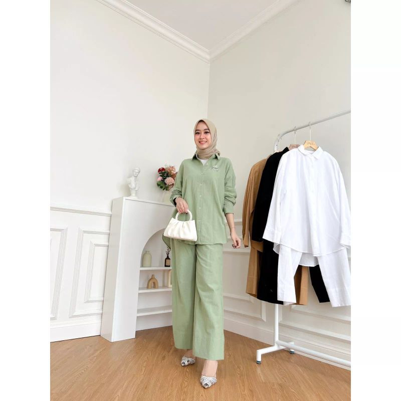 SETELAN BANGKOK PREMIUM IMPORT BKK SET ATASAN TUNIK DAN CELANA