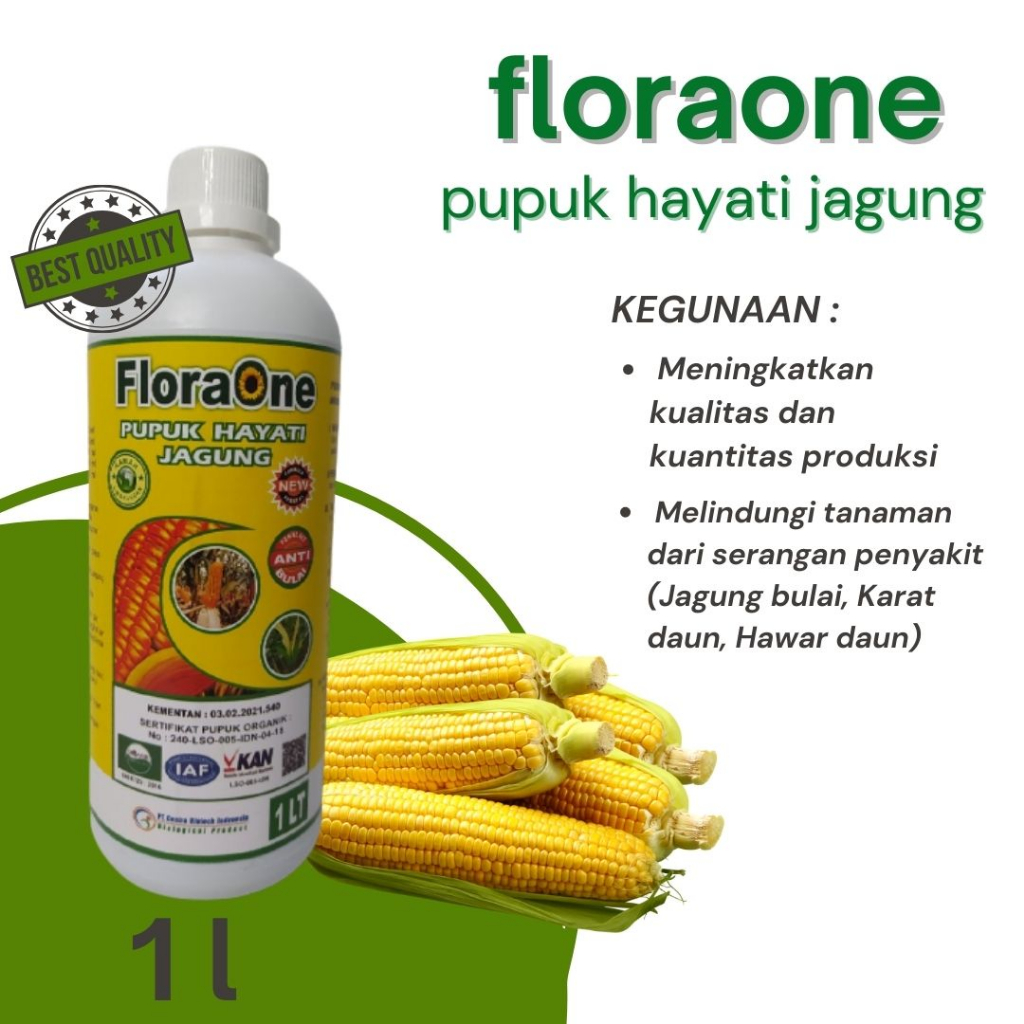 Pupuk jagung agar hasil panennya bagus/nutrisi untuk  tanaman jagung/floraone pupuk hayati jagung cair 1