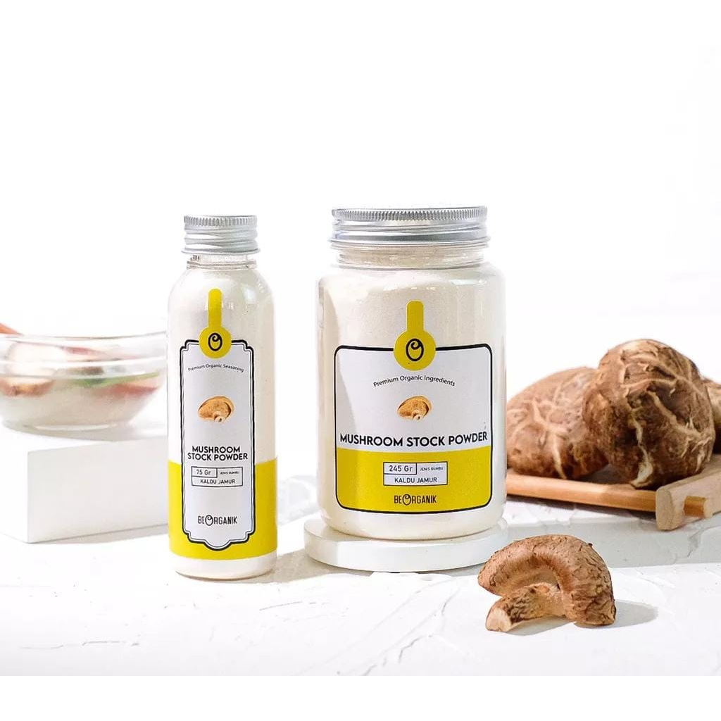 

Beorganik Mushroom Stock Powder/Kaldu Jamur Non MSG 100% Asli Organik