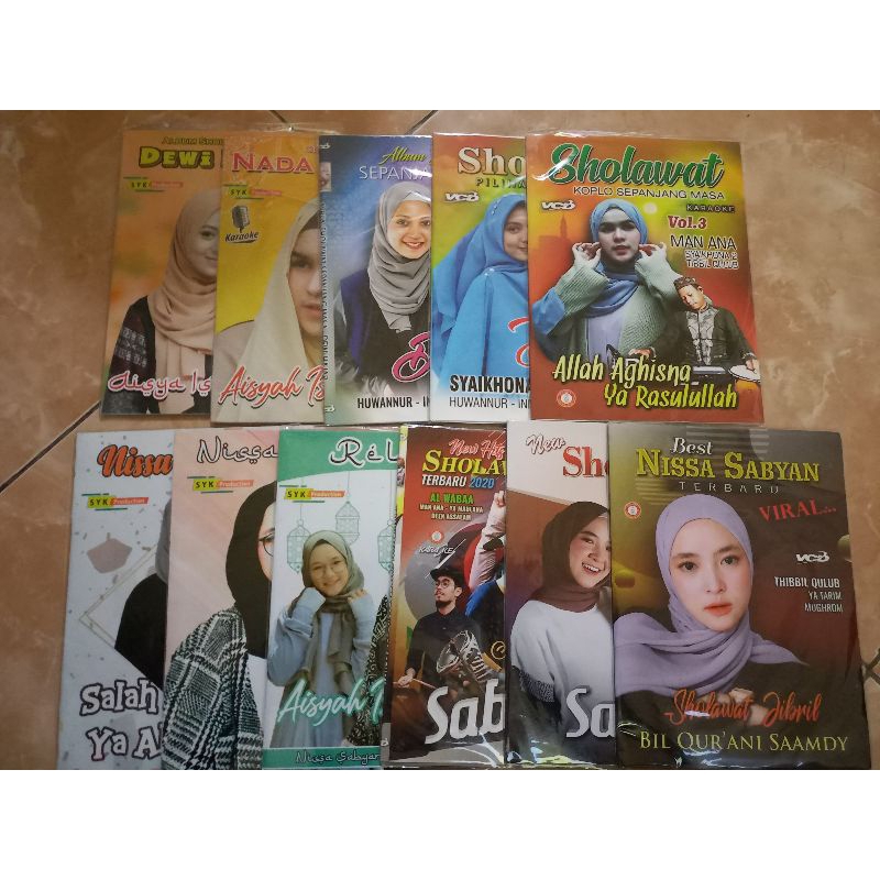 KASET VCD DVD KARAOKE SHOLAWAT SABYAN DEWI HAJAR NADA SIKKA RANDOM 3 PCS 25RB