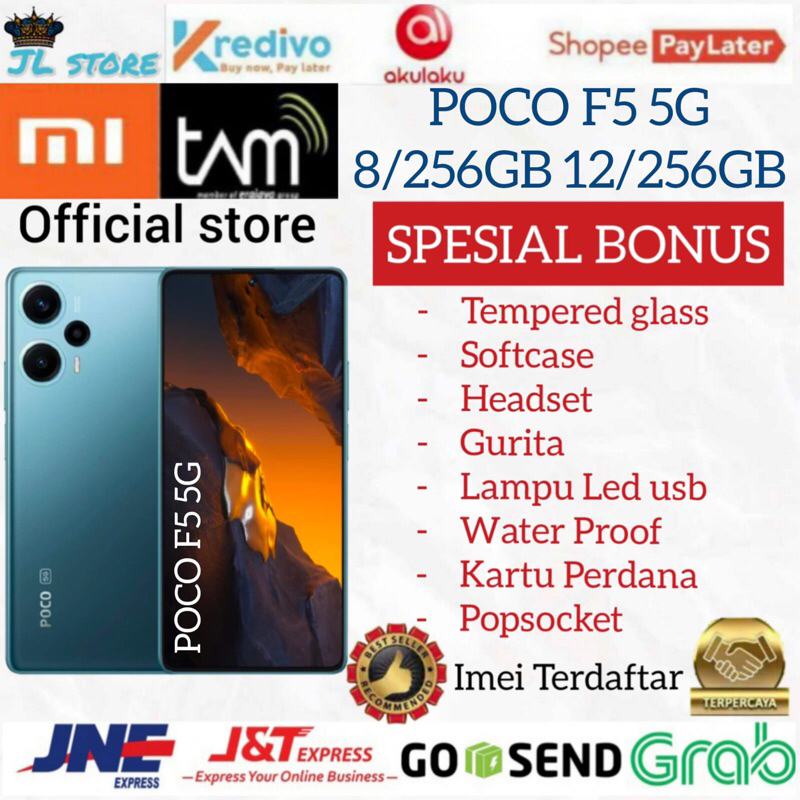 XIAOMI POCO F5 5G NFC RAM 8/256GB 12/256GB GARANSI RESMI TAM XIAOMI