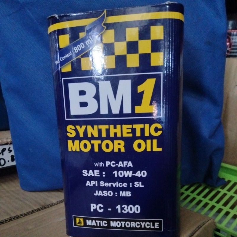 BM1 Oil PC-1300 - 800ml 10w-40 Oli Mesin Motor Scooter Matic Matik BM 1 One With PC AFA 1300 PC1300 
