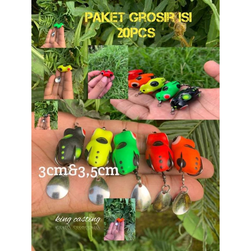 Soft frog 1set isi 20pcs umpan casting lure