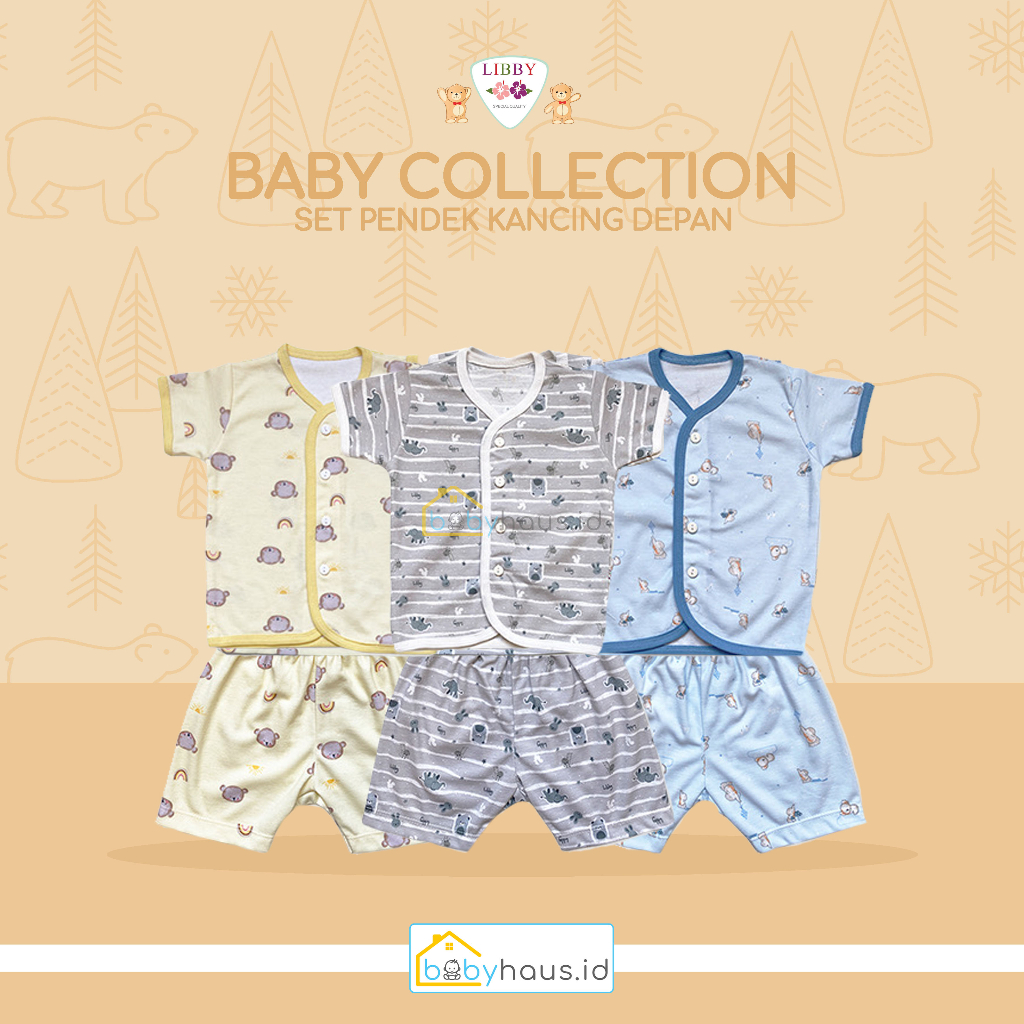 LIBBY - BABY COLLECTION SET PENDEK KANCING DEPAN