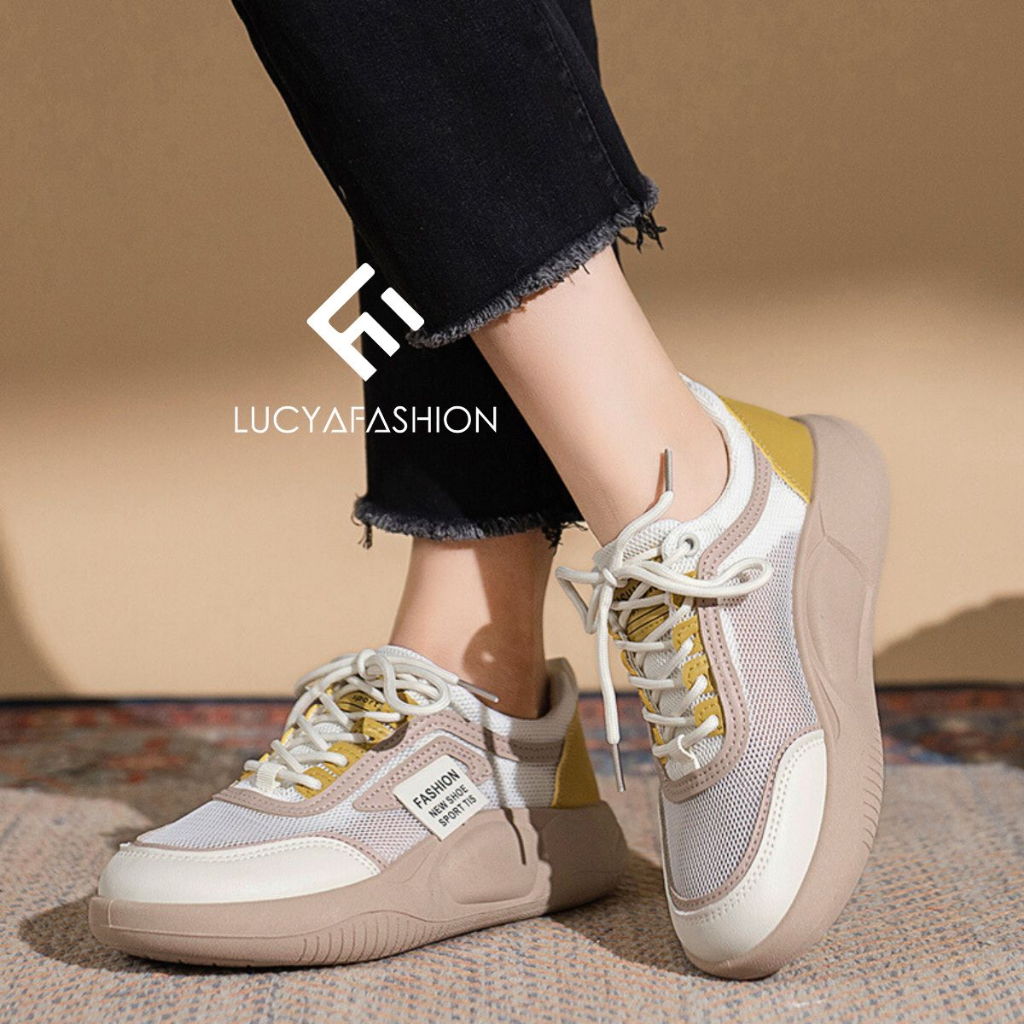1190 Sepatu Sneakers Wanita Sepatu Tali Wanita Murah Sport Shoes Kekinian