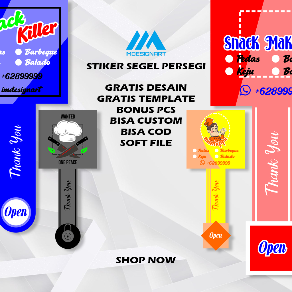 

Desain Stiker Segel Persegi Custom Cetak Stiker Segel Botol Custom Sticker Segel Toples Kue Kering Kemasan Makanan Stiker Segel Cemilan Stiker Segel Snack