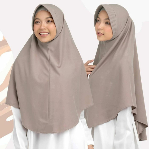Hijab Instan Bergo Pet L Jersey/Jilbab Bergo Hamidah Ukuran L/Kerudung Bergo Hamidah L Jersey