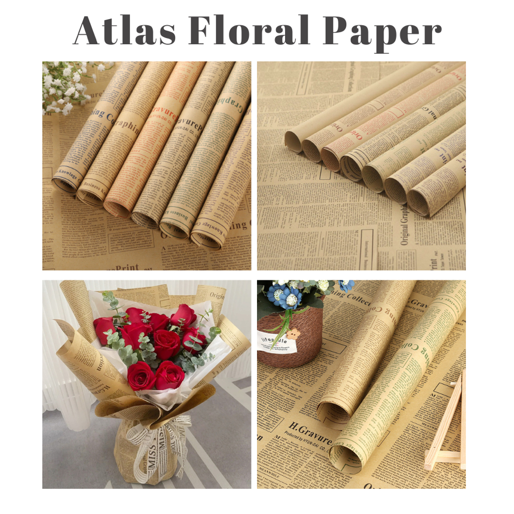

[5 LEMBAR] Flower Wrapping Paper Koran Newspaper Kertas Buket Bunga Florist