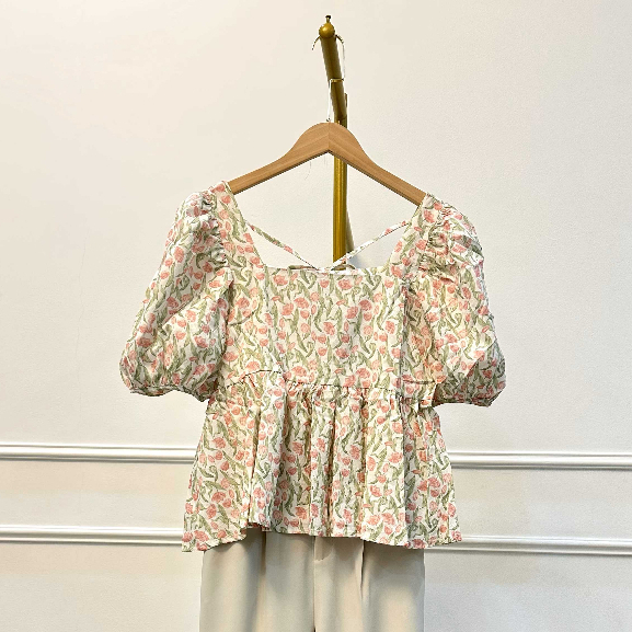 Blouse atasan bunga bunga atasan babydoll