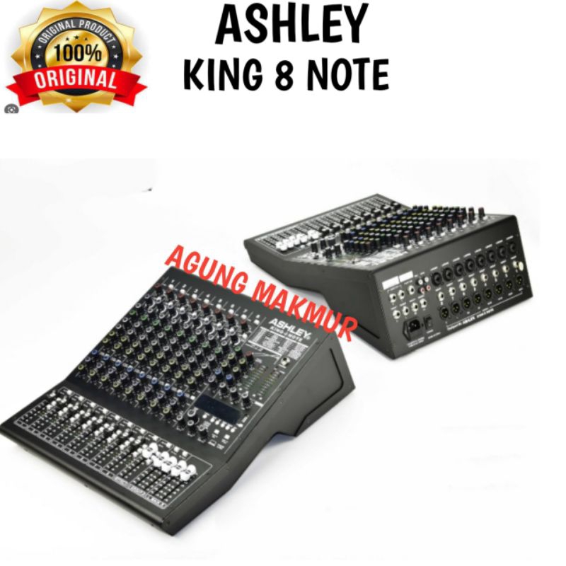 Mixer Ashley King 8 Note Original New 8 Channel Interface USB - Bluetooth