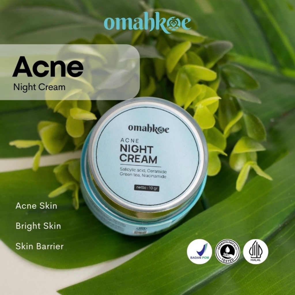 ACNE NIGHT CREAM BPOM /acne night /acne night Omahkoe