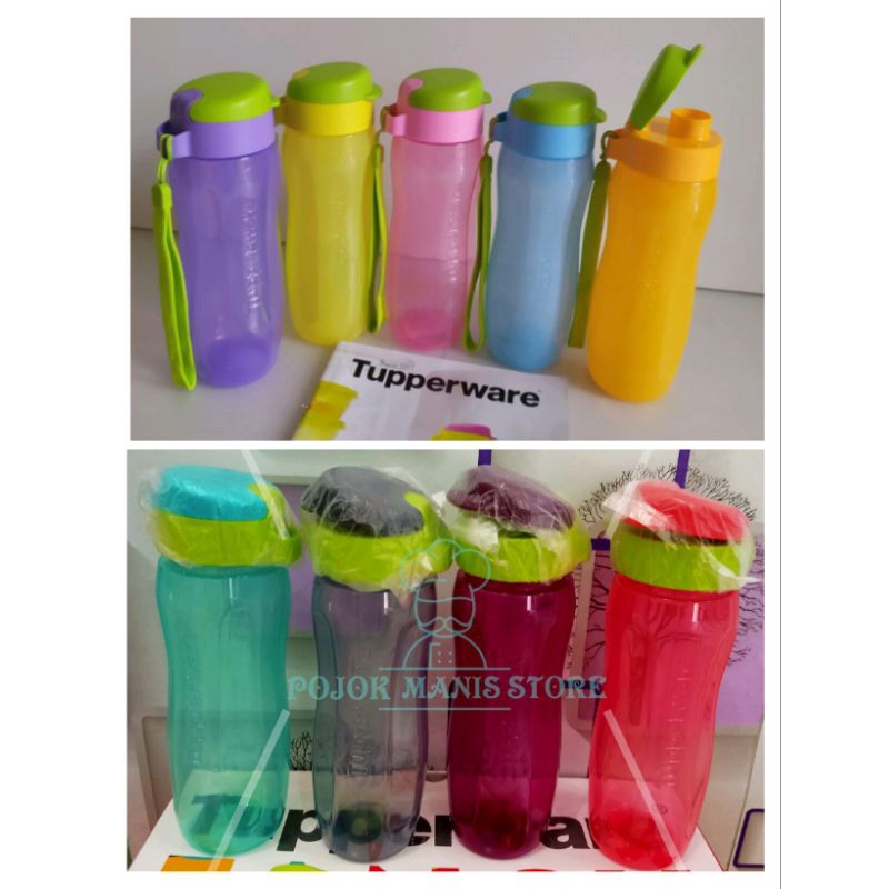 Botol minum eco fashion 500 ml lama tupperware eceran 1 pcs ada tali juga