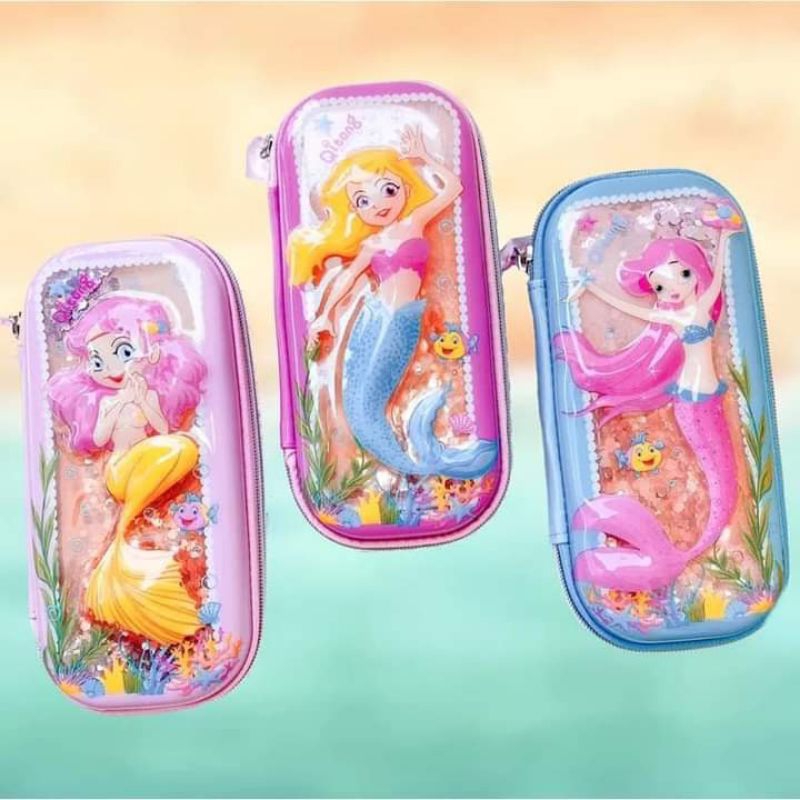 

Kotak Pensil Mermaid Water Glitter 3D (Impor)