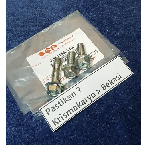 Baut Foot Step Satria 2 tak Hiu 2t Lumba Ori Set Depan 2tak Suzuki