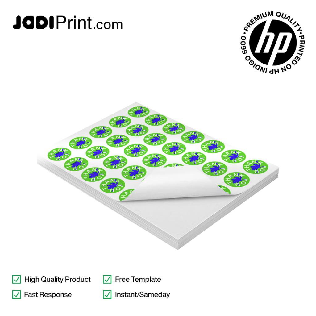 

Sticker Vinyl A3 + Cutting / Mesin HP Indigo