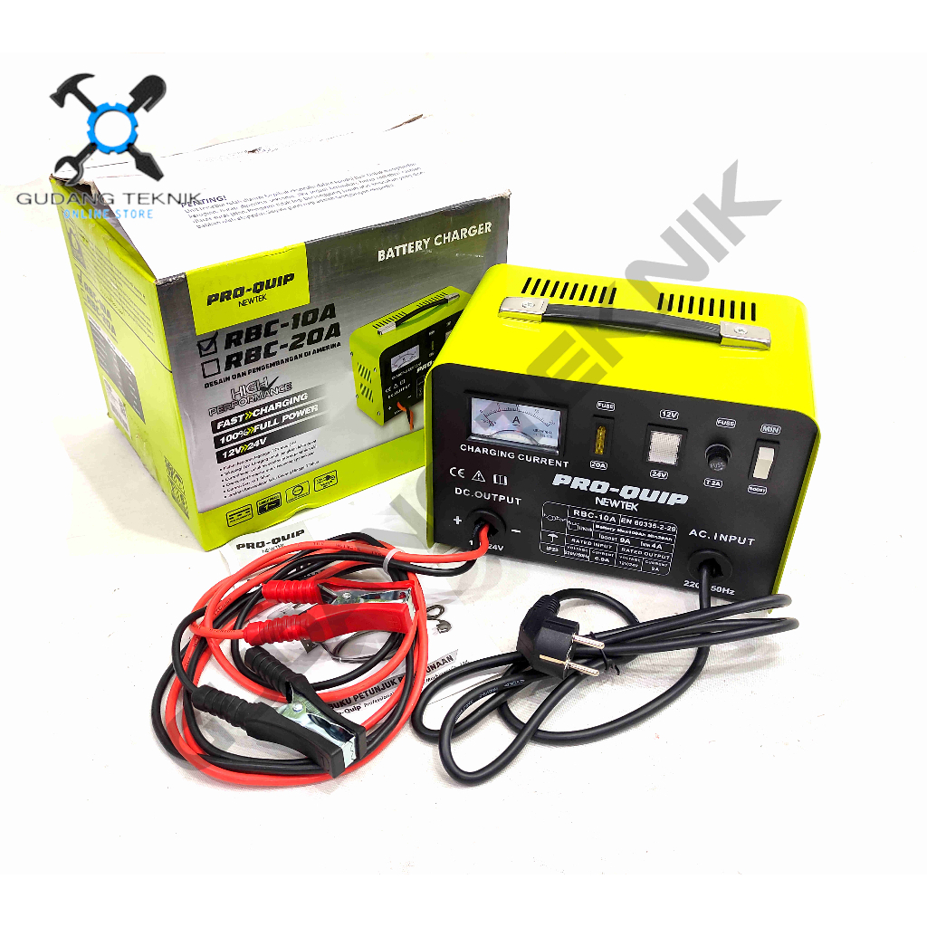 Alat Charger Aki Motor Mobil 10A 20A RBC10A RBC20A PROQUIP / Ces Cas Baterai Battery Accu 10 20 Ampe