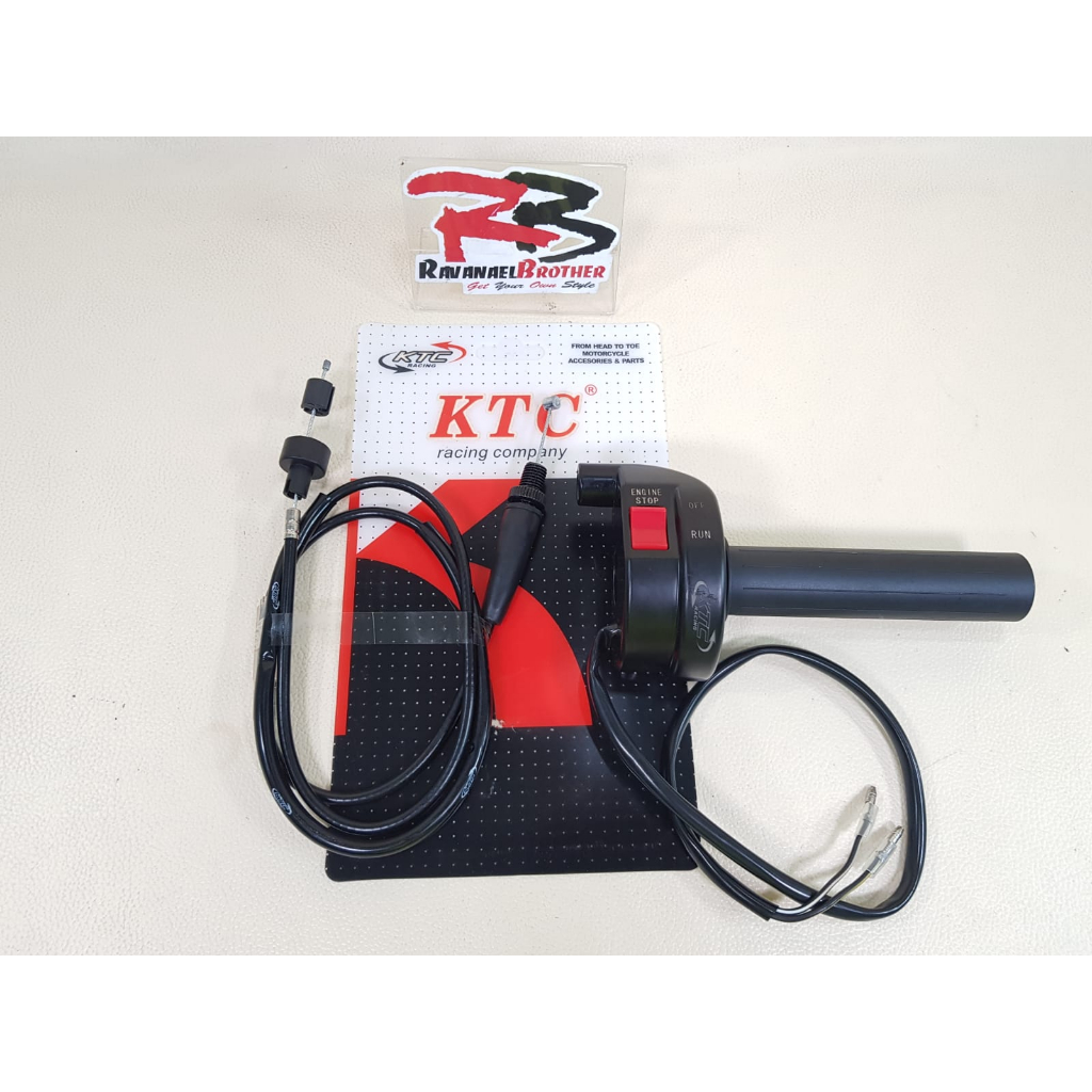 Gas Spontan KTC Racing 1 Kabel + Saklar On Off Universal