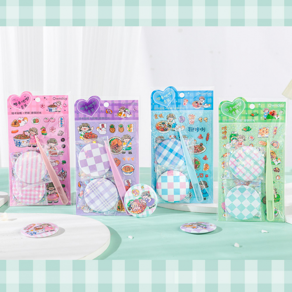 

Little Ann Food Guide Guka Stickers Diy Pin Making Kit [Creativ]