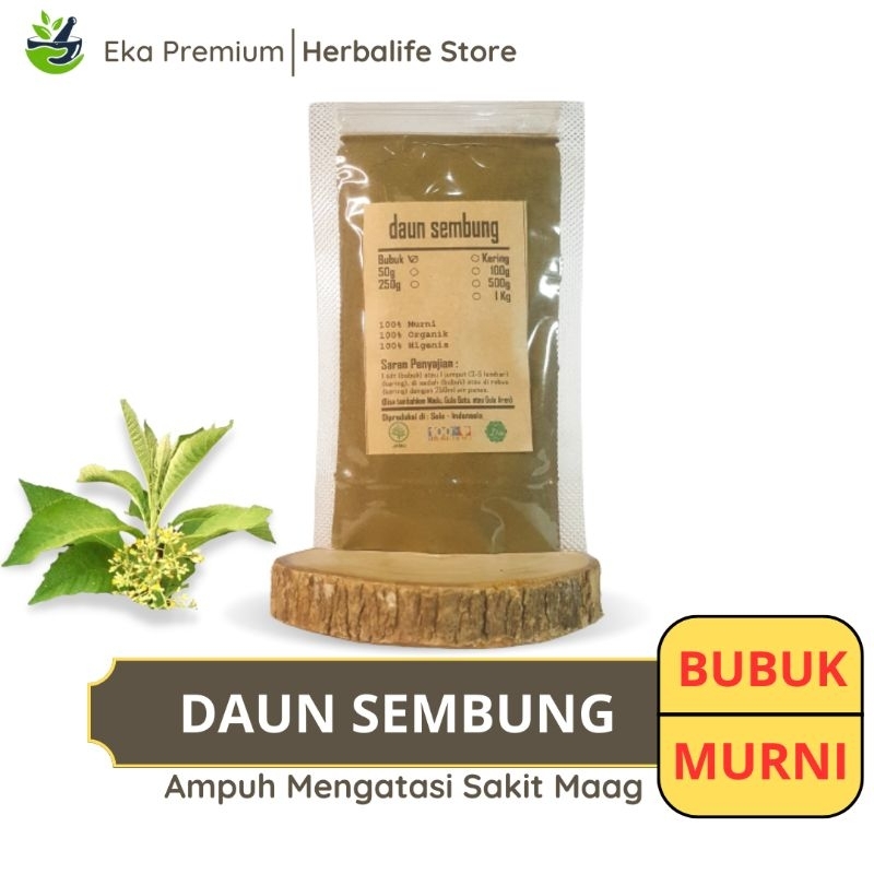 

DAUN SEMBUNG BUBUK Kering Asli Ramuan Rempah Herbal Murni Jamu Minuman Tradisional Simplisia Blumea Balsamifera