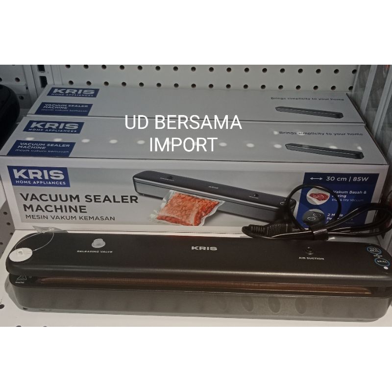 KRIS Vacuum Sealer Slim Black 30cm/Vacuum Makanan/Sealer Makanan
