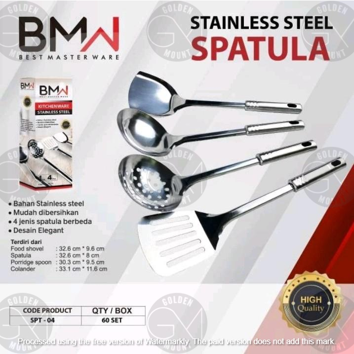 Spatula Stainless Steel BMW Set 4 in 1