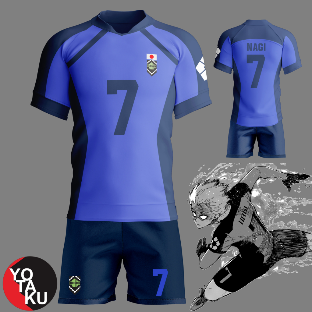 Jersey Anime Cosplay Blue Lock Seishiro Nagi Team Eleven Team 11 Full Set YOTAKUSHOP